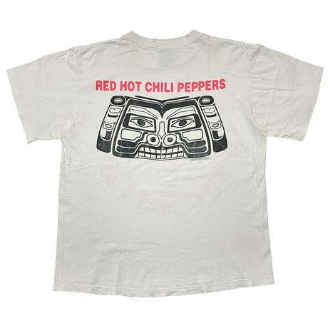 RED HOT CHILI PEPPERS 1991 DOUBLE SIDE Aztec TEE WHITE GIANT BY TEEJAYS XL 3449