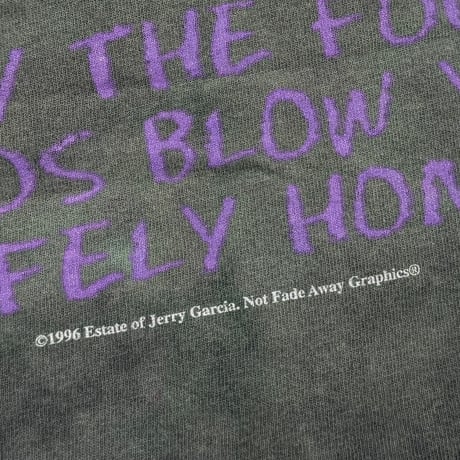 JERRY GARCIA 1996 MAY THE FOUR WINDS BLOW YOU SAFELY HIME TIEDYE ANVIL LARGE 8829