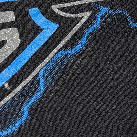 HARLEY DAVIDSON 	SHOULDER BLUE THUNDER LIGHTNING OVP CREWNECK SWEAT JOE CARSON HANES LARGE 8335
