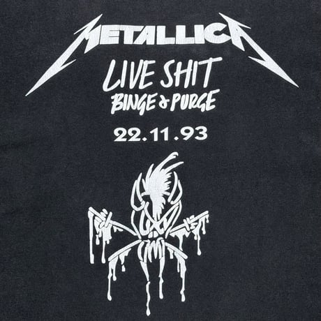METALLICA LIVE SHIT BINGE&PURGE BLACK SCREEN STARS XL 9635