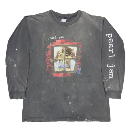 ミュージシャン Pearl jam window pain XL Pearl Jam Vintage T Shirt 1993 Concert Tour Window Pane 90's
