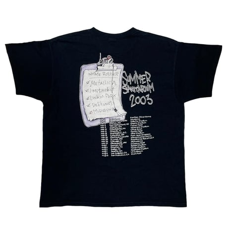 METALLICA SUMMER SANITARIUM 2003 LIMPBIZKIT LINKIN PARK FRUIT OF THE LOOM XL 5007