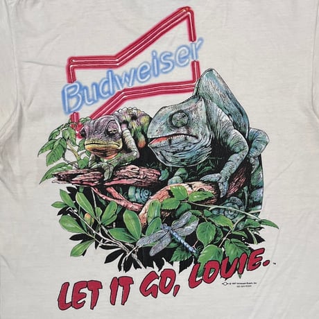 Budweiser CHAMELEON POCKET PRINT 1997 LET IT GO, LOUIE WHITE anvil LARGE 6583