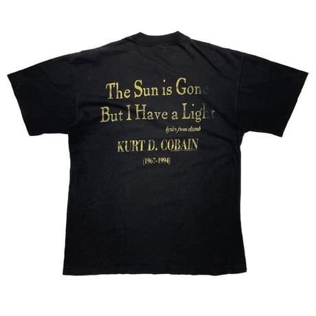 KURT COBAIN MEMORIAL 1995 BLACK YELLOW FITS LARGE 2736