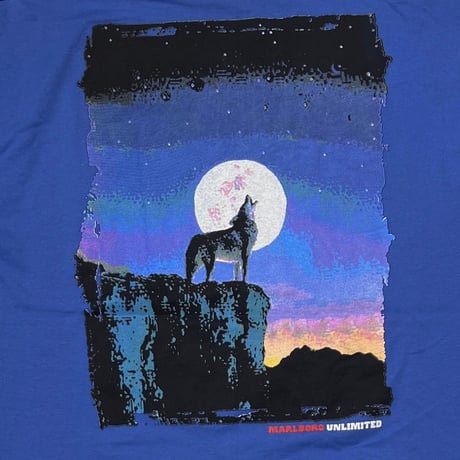 Marlboro UNLIMITED COYOTE POCKET TEE BLUE FITS XL 0212