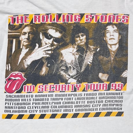 THE ROLLING STONES NO SECURITY TOUR 1999 WHITE FITS XL 2784