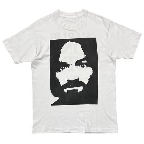 OLD & VINTAGE CHAELES MANSON ZOO PORT 1991 CHARLIE DON'T SURF WHITE FITS MEDIUM 6835