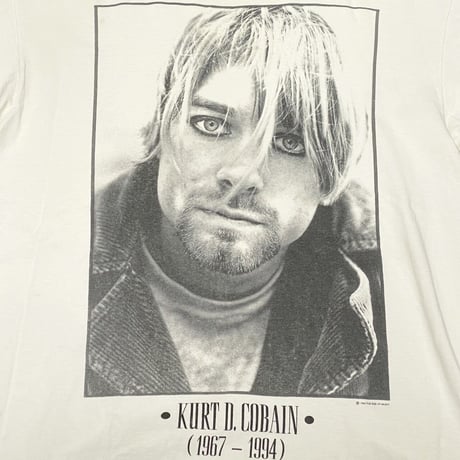NIRVANA KURT COBAIN MEMORIAL TEE WHITE GIANT BY TEEJAYS XL 0444