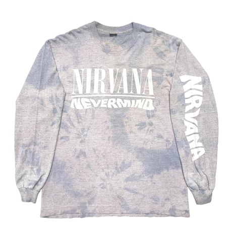 NIRVANA NEVERMIND TIEDYE LIGHT PINK x LIGHT GREY LS FITS XL 8679