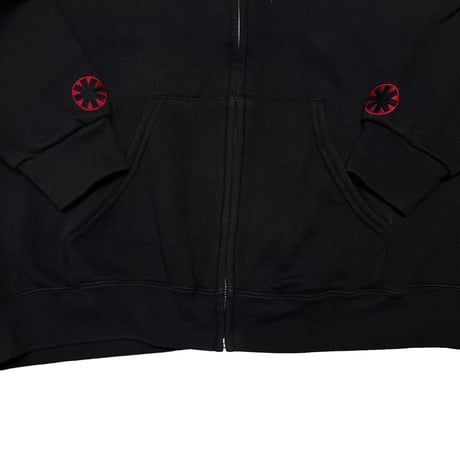RED HOT CHILI PEPPERS ZIPUP HOODED SWEATSHIRT BLACK GIANT LARGE 6747