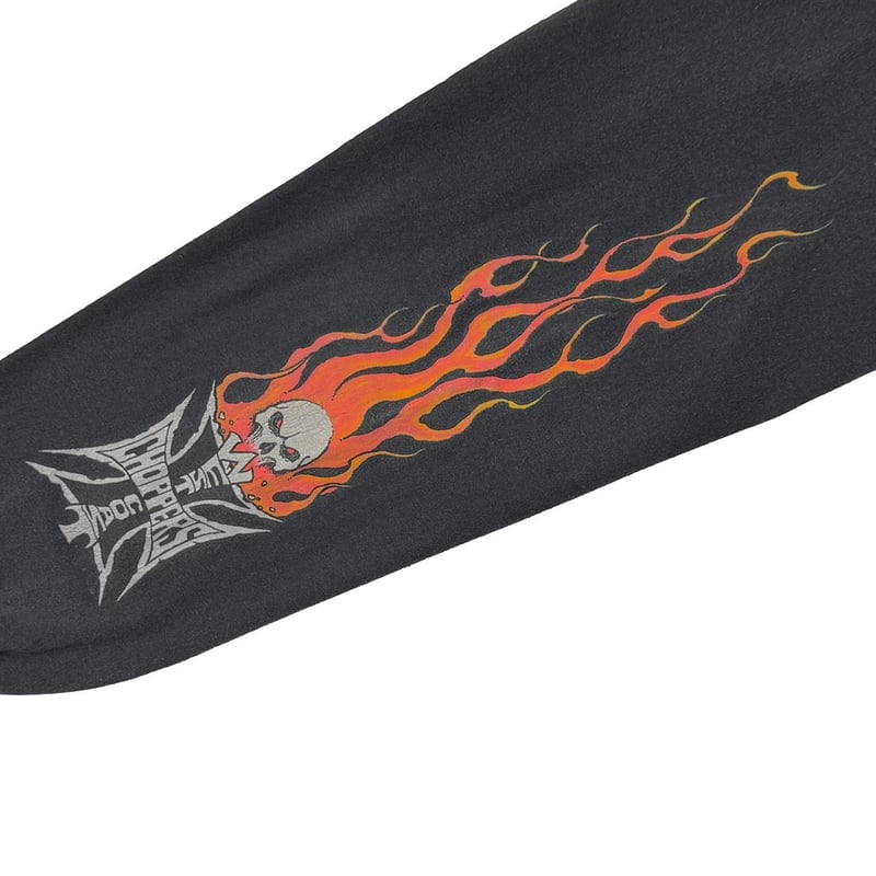 WEST COAST CHOPPERS FLAMING ARM SKULL RED CROS