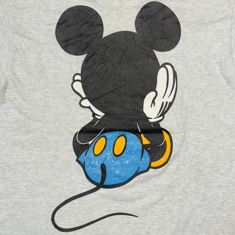 DISNEY VINTAGE MICKEY MOUSE LINK PRINT DOUBLE SIDE BLUE PANT GREY LARGE 6934