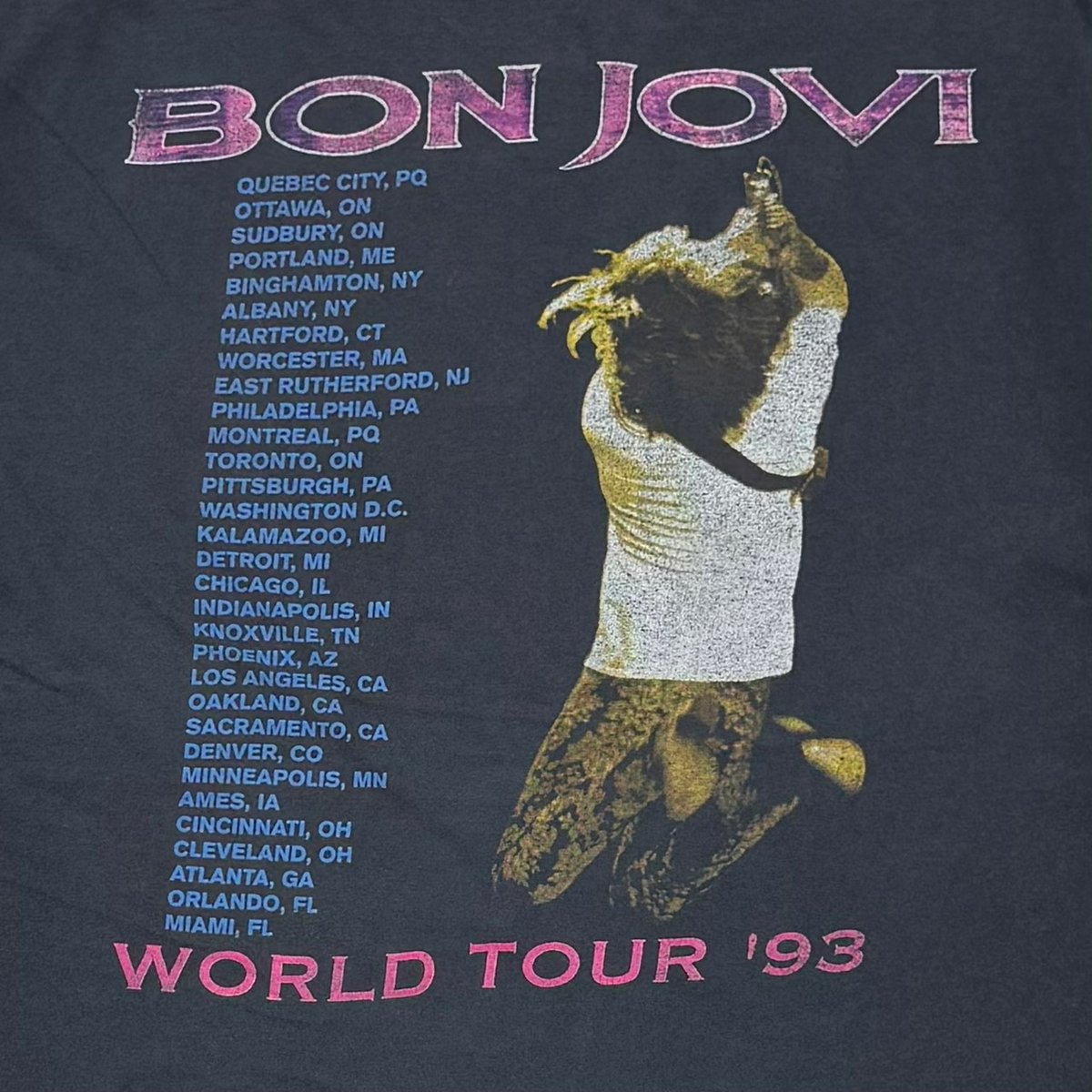 93 BONJOVI「KEEP THE FAITH」ワールドコンサート限定記念額 BONJOVI KEEP THE FAITH 1993 WORLD TOUR BROCKUM