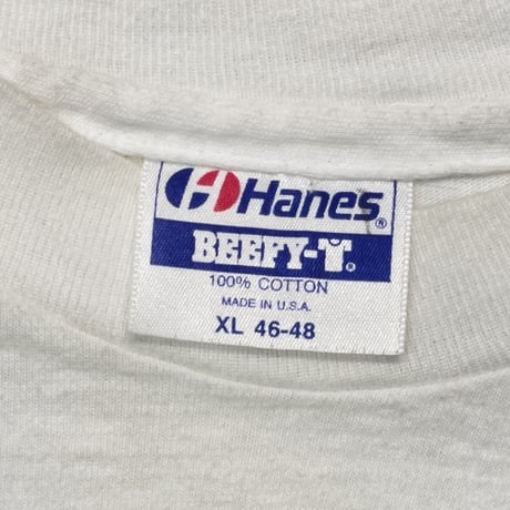 OLD&VINTAGE GUN SHOT SMILE ENHANCED SUPERVISION WHITE HANES XL 8820