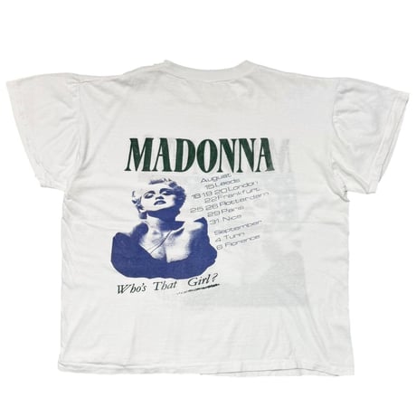 MADONNA WHO'S THAT GIRL WORLD TOUR 1987 AMERICAN FLAG WHITE FITS LARGE 0218