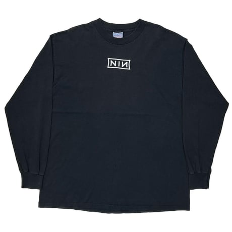 NINE INCH NAILS NIN EMBROIDERY BOX LOGO LS BLACK ALL SPORT XL 1596