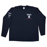 NIRVANA IN UTERO HEART SHAPED BOX BOOTLEG LS NAVY FRUIT OF THE LOOM XL 9117