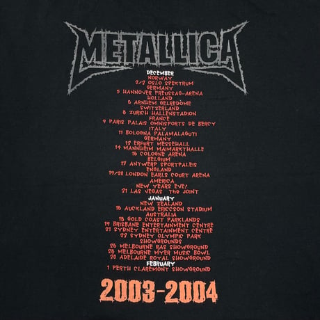 METALLICA ST-ANGER 2003 FRUIT OF THE LOOM LARGE 5859