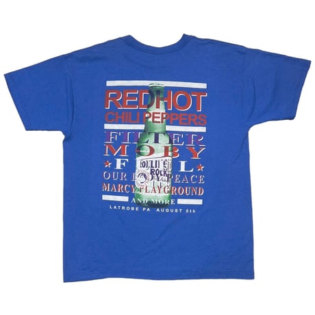 RED HOT CHILI PEPPERS 	ROLLING ROCK TOWN FAIR BLUE FRUIT OF THE LOOM XL 3671