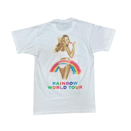Mariah Carey RAINBOW 2000 TOUR TEE WHITE giant MEDIUM 5758