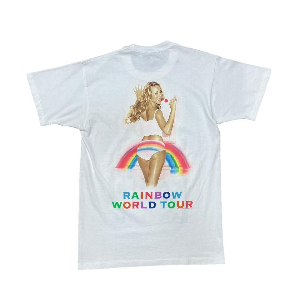 マライアキャリー　ＲＡＩＮＢＯＷ　ＴＯＵＲ　　2000年　Ｔシャツ　サイズ　Ｍ マライアキャリー RAINBOW TOUR 2000年 Tシャツ サイズ M