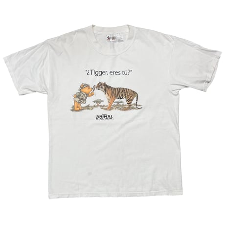 DISNEY VINTAGE WINNIE THE POOH ANIMAL KINGDOM TIGER WHITE FITS XL 8644