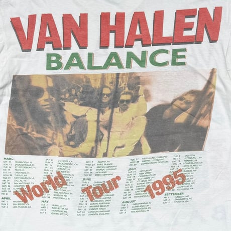 VAN HALEN BALANCE BOOTLEG 1995 WHITE FITS XL 3313