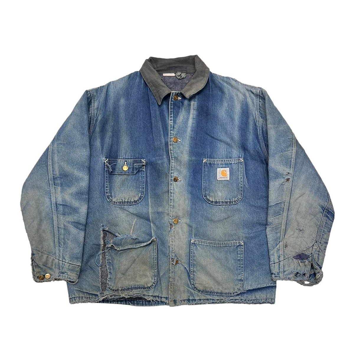 Carhartt Denim Michigan Chore Coat アメリカ製 CARHARTT MICHIGAN CHORE COAT DENIM FITS XL | g