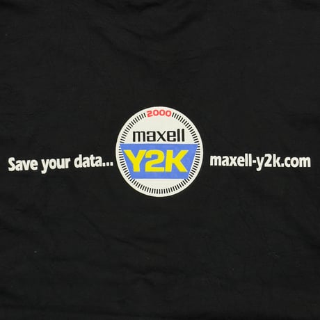 maxell Save your data... 2000 Y2K BLACK FRUIT OF THE LOOM XL 6957