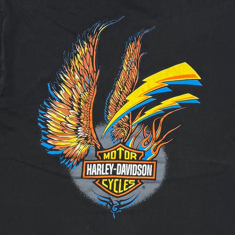 HARLEY DAVIDSON THUNDER&WING LOGO FUN WEAR BLACK XL 5467