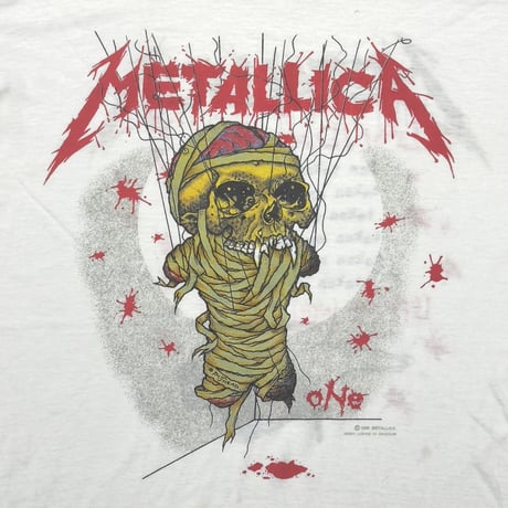 METALLICA PUSHEAD 1989 ONE WHITE FITS LARGE 6256