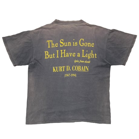 NIRVANA KURT COBAIN THE END OF MUSIC THE SUN IS GONE TULTEX LARGE 1126