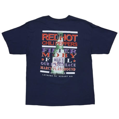 RED HOT CHILI PEPPERS ROLLING ROCK TOWN FAIR NAVY GILDAN XL 3547