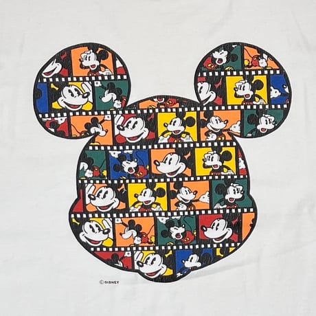 DISNEY VINTAGE MICKEY MOUSE FILM SILHOUETTE WHITE L/XL 8312