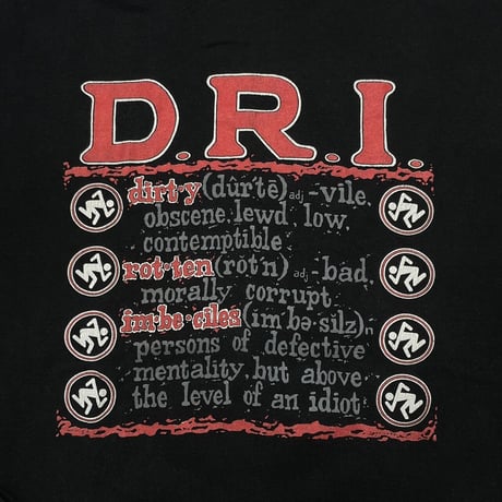 D.R.I. dirty rotten imbeciles DEFINITION TOUR LS BLACK FRUIT OF THE LOOM XL 1785