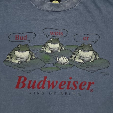 Budweiser 3 FROGS 1995 LIGHT BLUE LARGE 0386