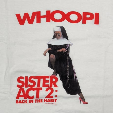 SISTER ACT2 BACK IN THE HABIT MOVIE PROMO WHOOPI GOLDBERG 天使にラブソングを WHITE HANES XL 0183