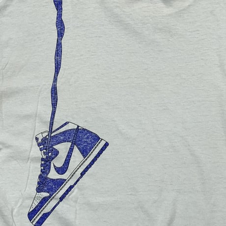 OLD NIKE 90's SHOULDER DUNK TEE WHITE LARGE 6893