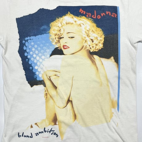 MADONNA BLOND AMBITION WORLD TOUR 1990 WHITE HANES LARGE 3818