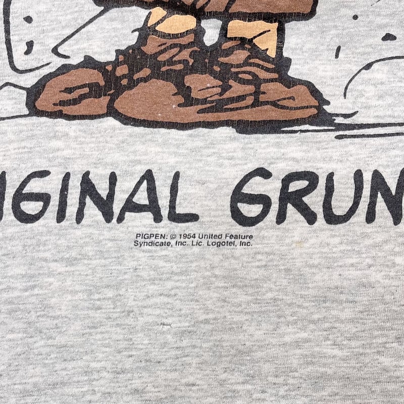 トップス PEANUTS ORIGINAL GRUNGE GREY XL 5430 PEANUTS ORIGINAL