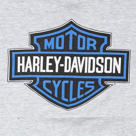 HARLEY DAVIDSON ARM BLUE FLAME TEXAS EMBLEM LS ASH GREY MEDIUM 6832