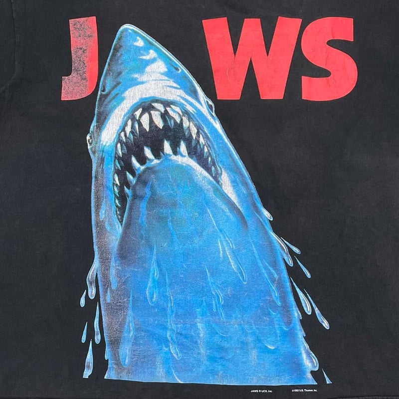 90s JAWS ATTACKING SUMMER 1993 ブラック　XL VINTAGE(ヴィンテージ) JAWS ATTACKING SUMMER 1993 UNIVERSAL STUDIOS