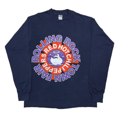 RED HOT CHILI PEPPERS ROLLING ROCK TOWN FAIR LS NAVY LARGE 2858