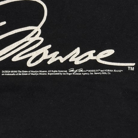 MARILYN MONROE 1995 PORTRAIT AUTOGRAPH FRUIT OF THE LOOM LARGE 6936
