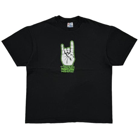 MARILYN MANSON HAND SIGN WE HATE LOVE WE LOVE HATE BACKSTAGE PASS HANES XL 5021