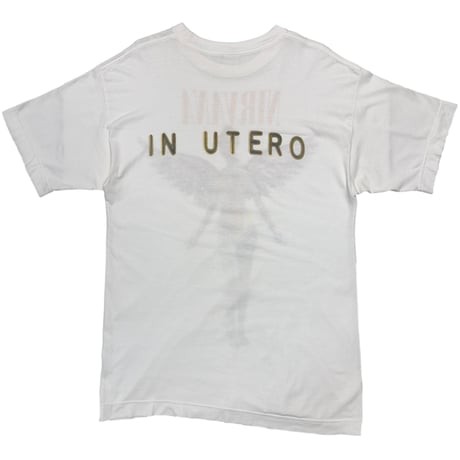 NIRVANA IN UTERO 1993 WHITE BRIGHT GREEN XL 8881