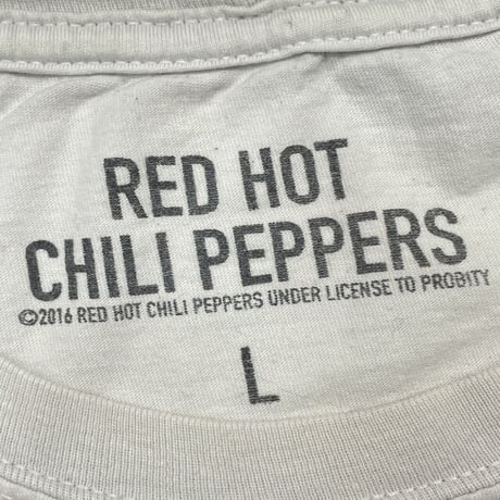 RED HOT CHILI PEPPERS LOGO TEE WHITE LARGE 8476