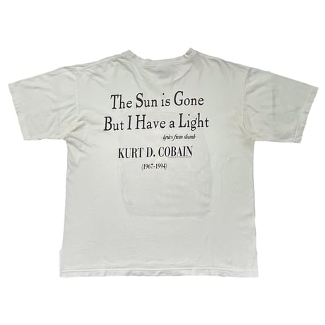 KURT COBAIN MEMORIAL UNPLUGGED TEE WHITE GIANT XL 9603