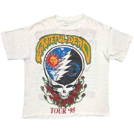 GRATEFUL DEAD SUMMER TOUR 1995 GRATEFULLY TOURS FOR 30 YEARS WHITE XL