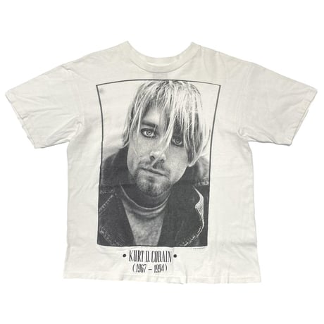 NIRVANA KURT COBAIN MEMORIAL MONOCHROME WHITE GIANT LARGE 4095